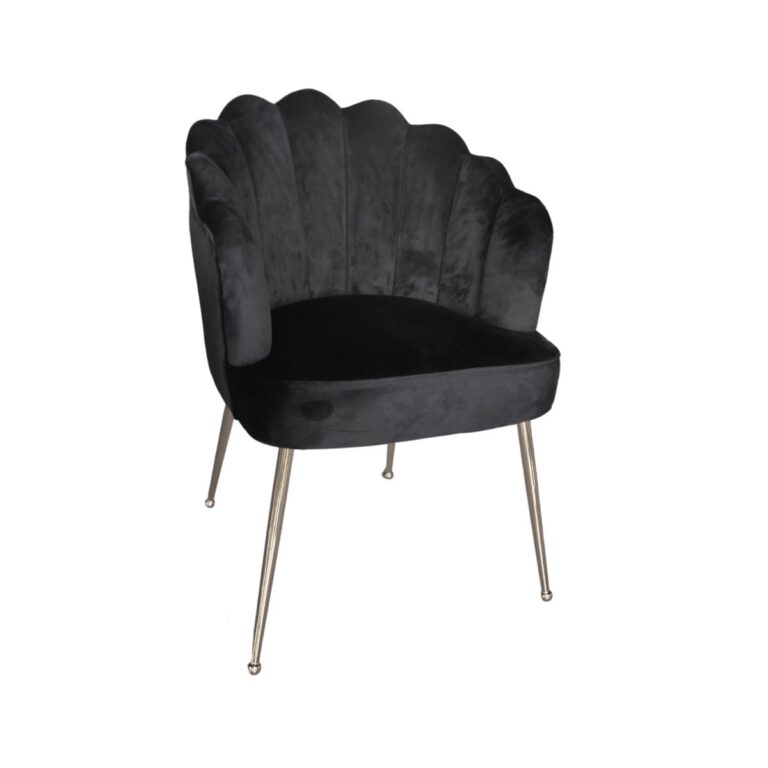 CHAIR NEW PAPATYA 5421 SILVER LEGS BLACK