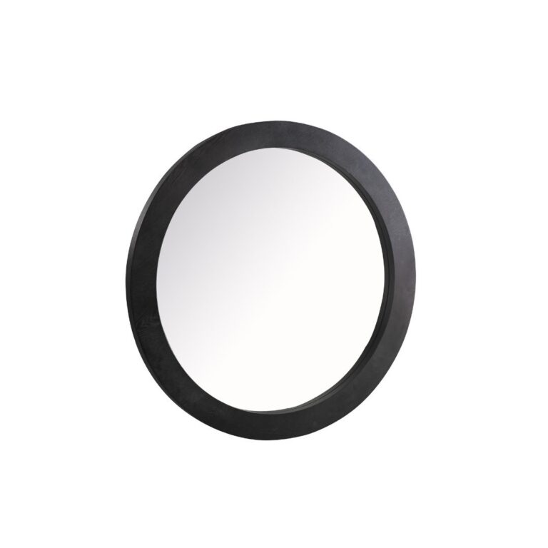 ROYAL MIRROR 120 ø BLACK VENEER PLAIN