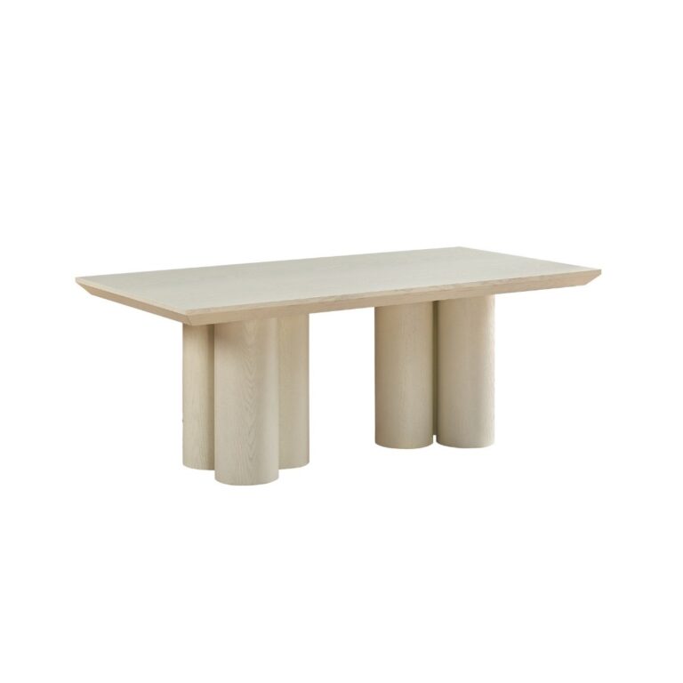 ROYAL DINNING TABLE 200X100X76 CREAM VENEER PLAIN