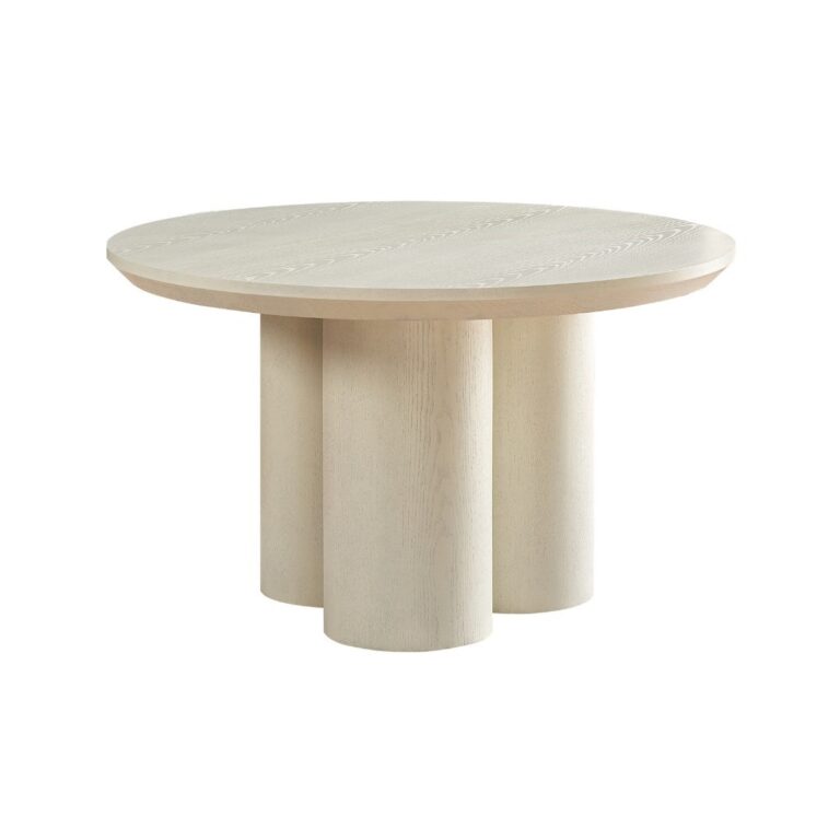 ROYAL DINNING TABLE 130 Ø CREAM VENEER PLAIN