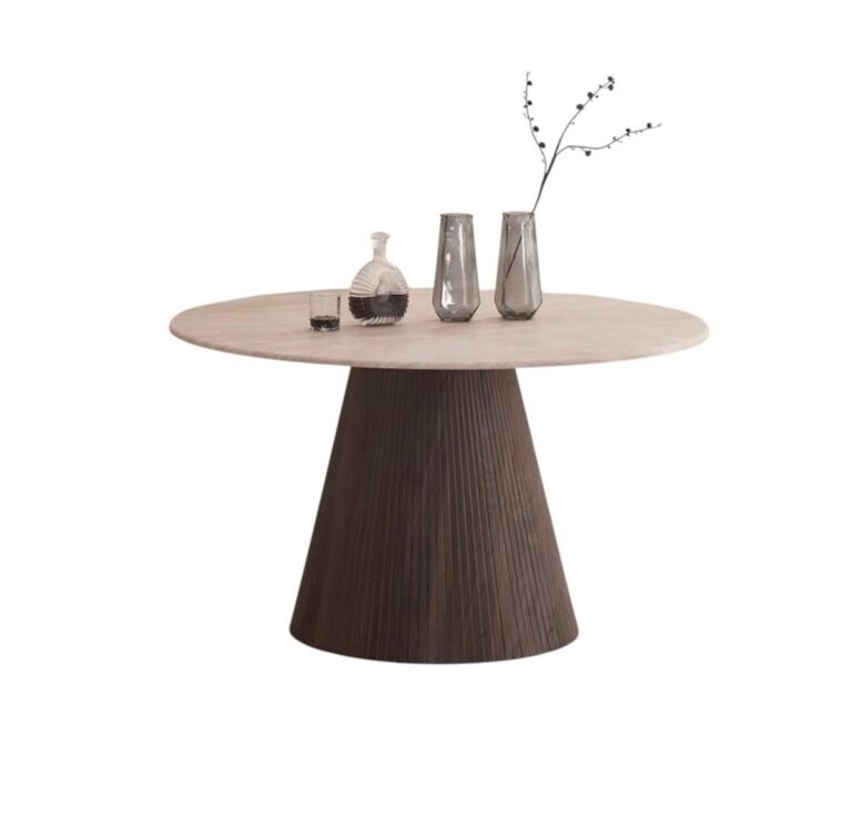 KIMBERLY BROWN DT 130Ø FLINTSTONE FAUX MARBLE TOP