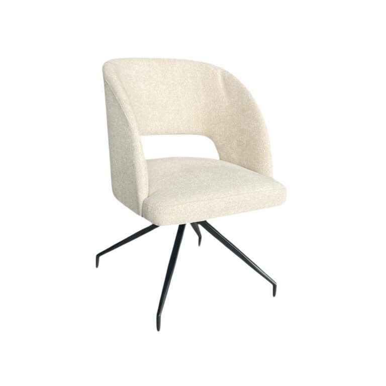 CHAIR DOHA ZB-5642-1 BLACK LEGS CREAM DY5509-5