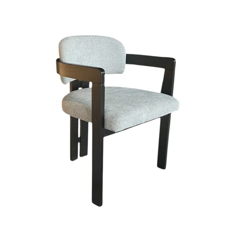 CHAISE DUBAI ZB-5576 PIEDS NOIRS GRIS