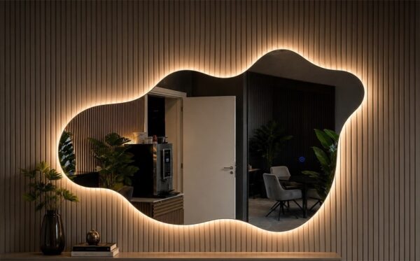MIRROR WITH LIGHT MT-100 CW002 CURVE 160X80X2,2