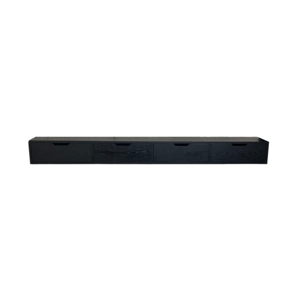 AYLA WALL CABINET BLACK VENEER PLAIN 200X24X20