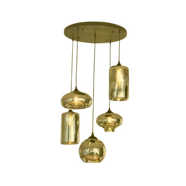 CEILING LAMP QL1201 GOLD 7331B-5GD (3-2 ORBITS)