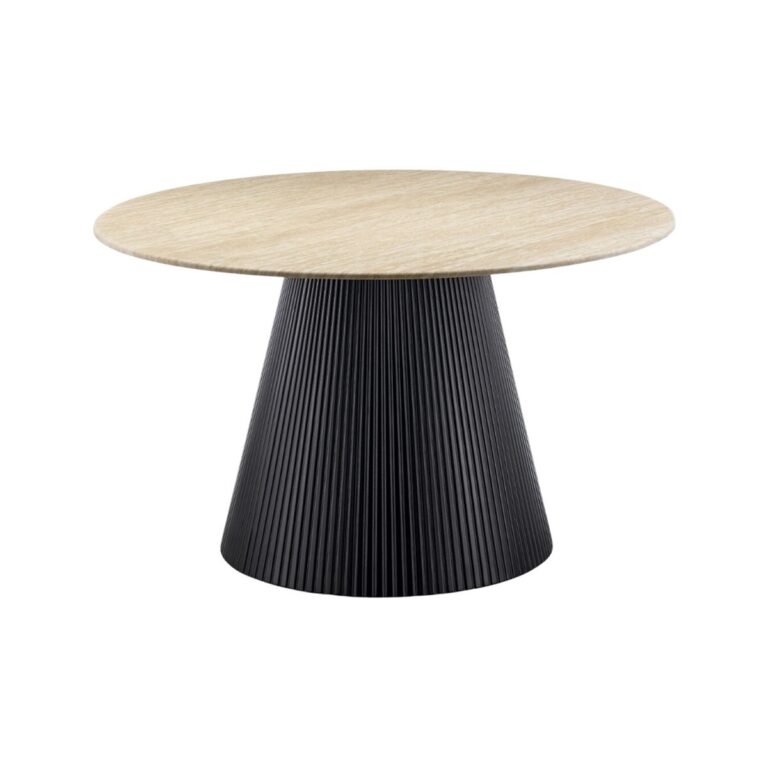 KIMBERLY BLACK DT 130Ø FLINTSTONE FAUX MARBLE TOP