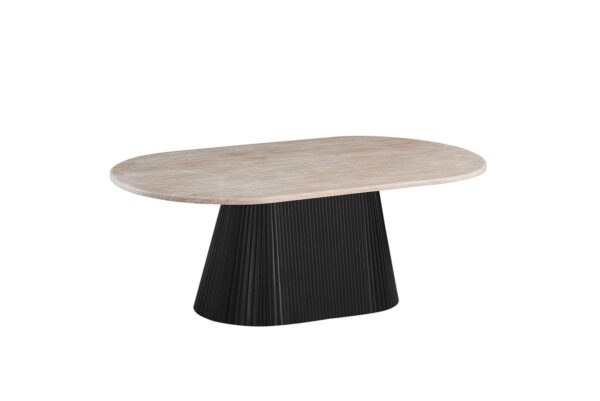 KIMBERLY BLACK CT OVAL 130X70X45 FLINTSTONE FAUX  MARBLE TOP