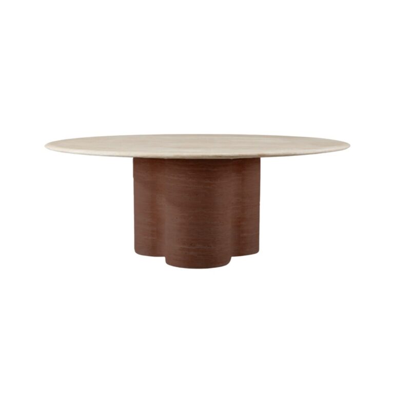 OSLO BROWN DT 130Ø FLINTSTONE FAUX MARBLE TOP