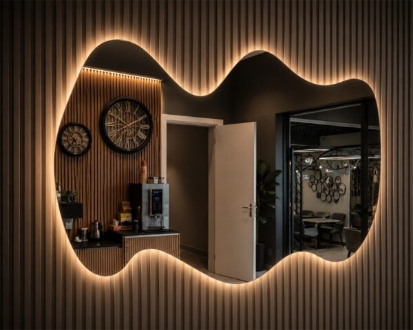 MIRROR WITH LIGHT CW003 CURVE 170X100X2,2