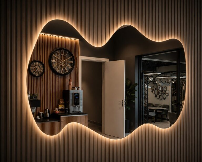 MIRROR WITH LIGHT CW003 CURVE 170X100X2,2