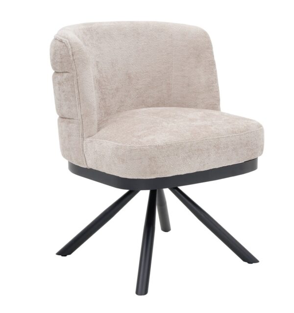 CHAIR CORFU ZB-5692 BLACK LEGS  FY2415 NO-6 TAUPE