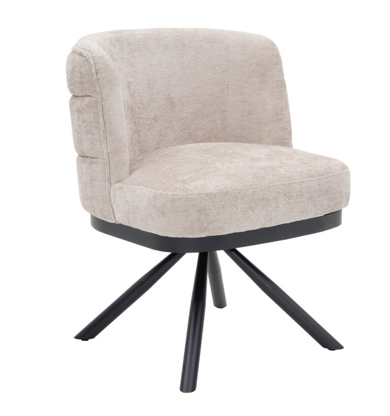 CHAIR CORFU ZB-5692 BLACK LEGS FY2415 NO-6 TAUPE