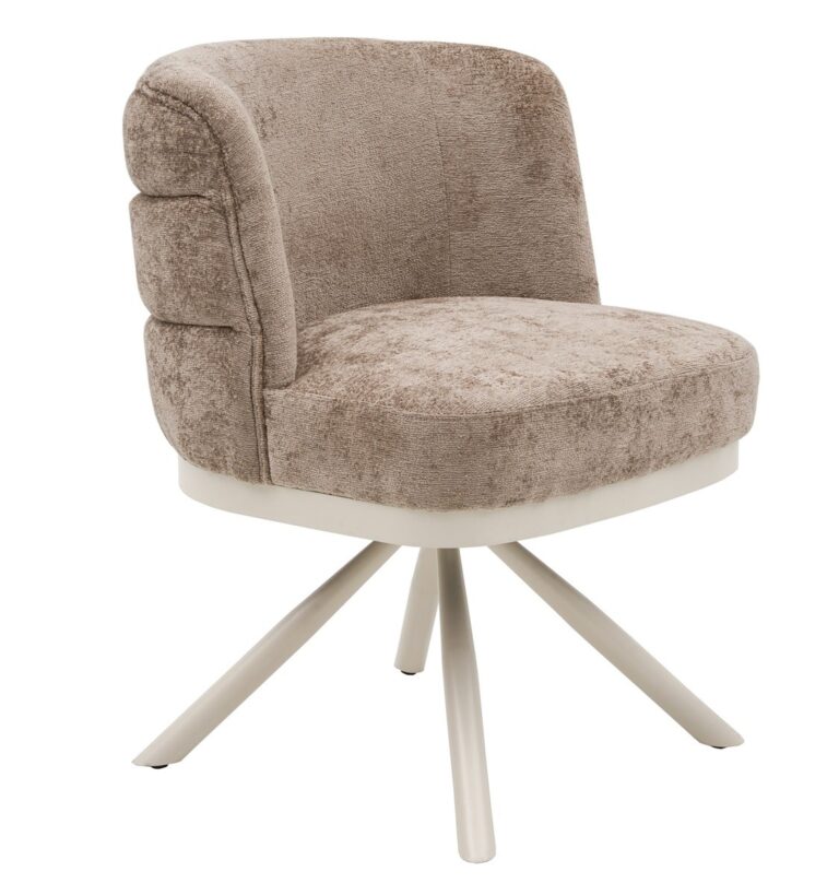 CHAIR CORFU ZB-5692 CREAM LEGS FY2415 NO-8 BROWN