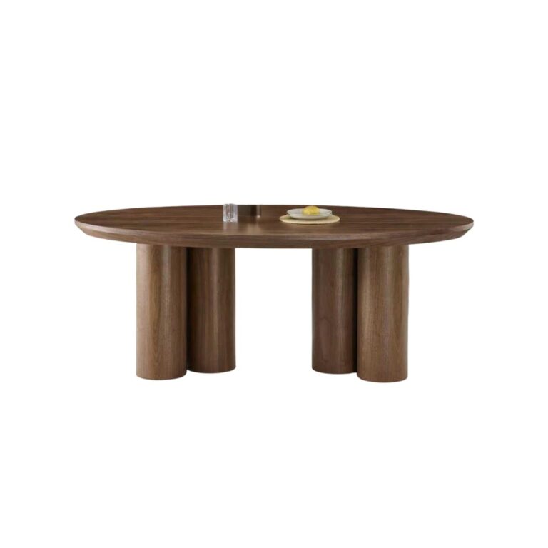 ROYAL DINNING TABLE OVAL 200X110X76 BROWN VENEER PLAIN