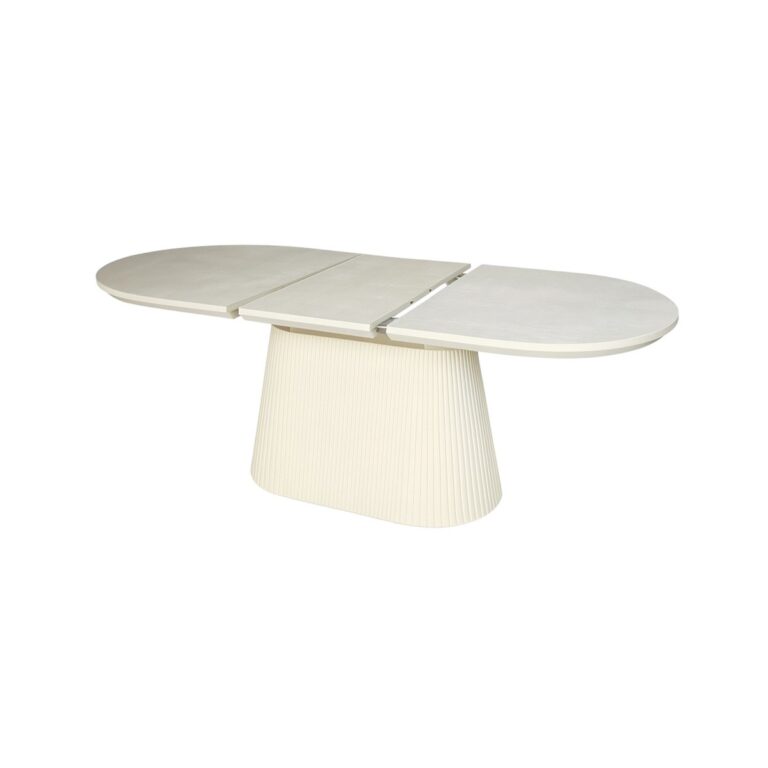 KIMBERLY EXT. DT 160/200X90X75 CREAM VENEER PLAIN