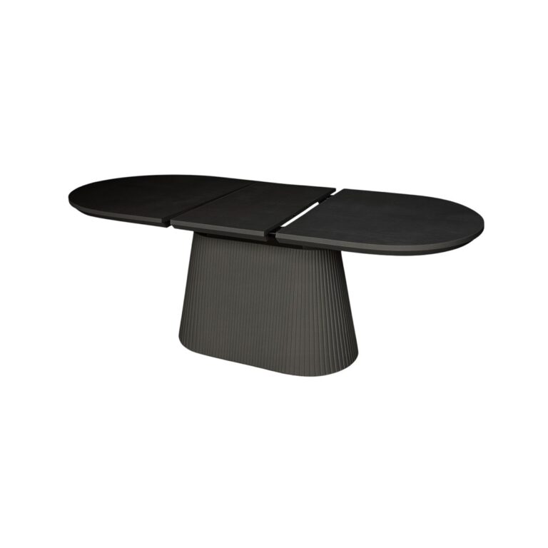 KIMBERLY EXT. DT 160/200X90X75 BLACK VENEER PLAIN