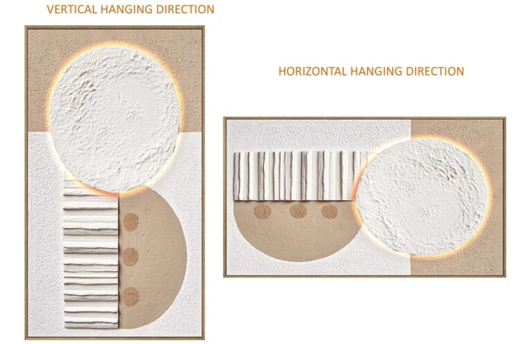 WALL DECORATION 1-25131YD2-E WITH LED 80X140X3.7