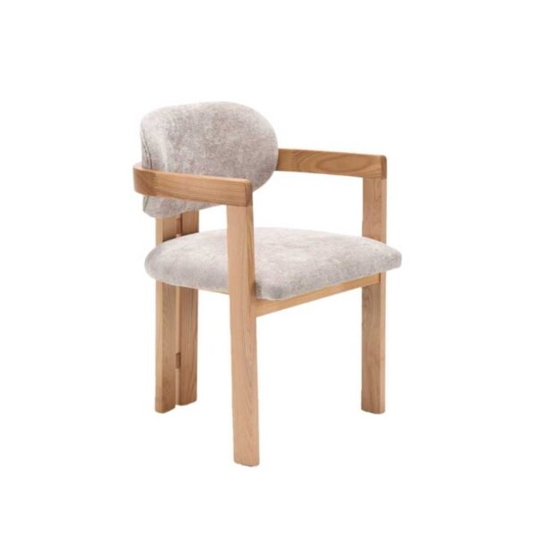 CHAIR DUBAI ZB-5576 L.BROWN LEGS FY2415-6 TAUPE