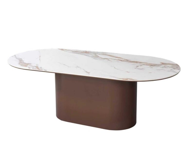 BROWN ISABELLA CT 130X70X45 WHITE/GOLD STONE TOP
