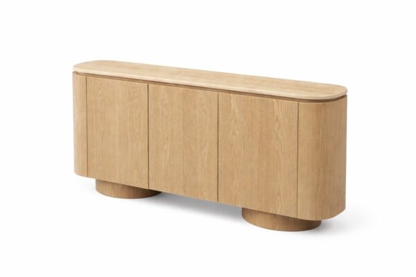 MONZA OAK BF 180X40X85 FLINTSTONE FAUX MARBLE TOP