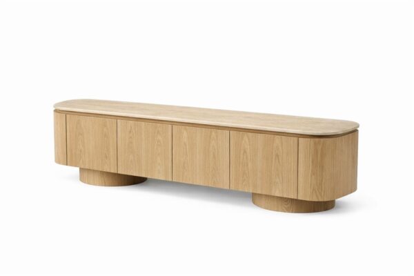 MONZA OAK TT 200X40X45 FLINTSTONE FAUX MARBLE TOP