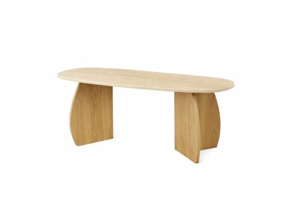 MONZA OAK DT 180X90X75 FLINTSTONE FAUX MARBLE TOP