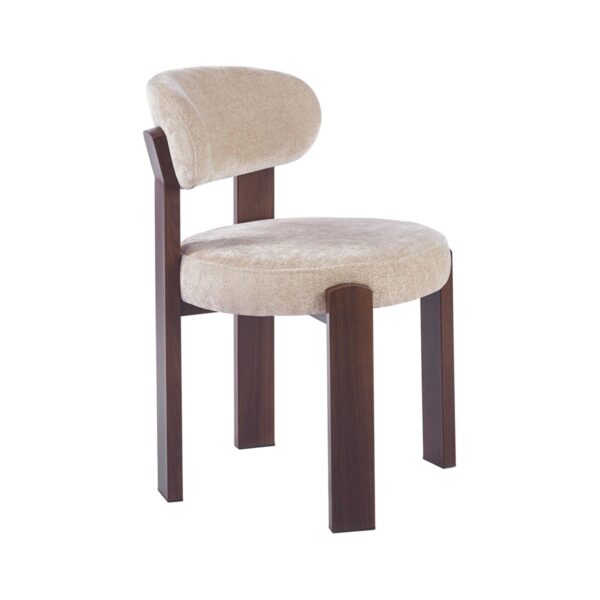 CHAIR MOLY DC-4008 BEIGE WALNUT MTL