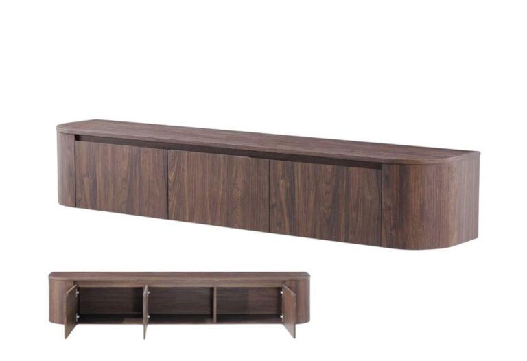WALL CABINET BROWN PLAIN 3 DOORS 200X40X35CM
