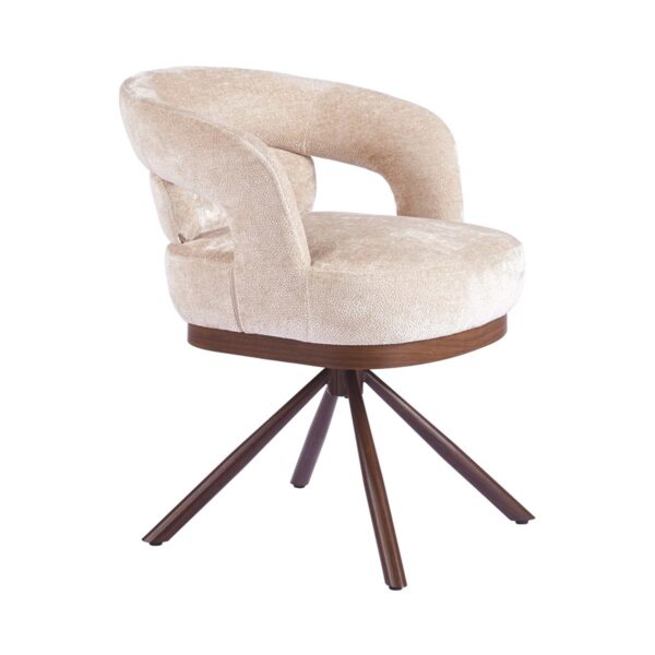 CHAIR SCORPION DC-4001 BEIGE WALNUT MTL