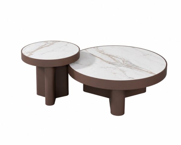 HISAR BROWN CT2 90X37 / 50X45 WHITE/GOLD STONE TOP