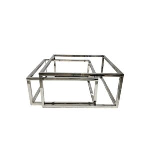 SASY COFFEE TABLE FRAME 90/80 - SILVER