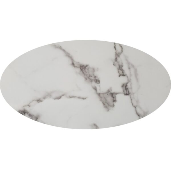 WHITE 757-1 OVAL MARBLE TOP + 180x110