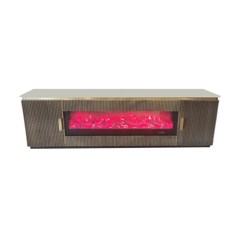 ALLURE TT FIREPLACE 200x40x60 + WHITE MARBLE