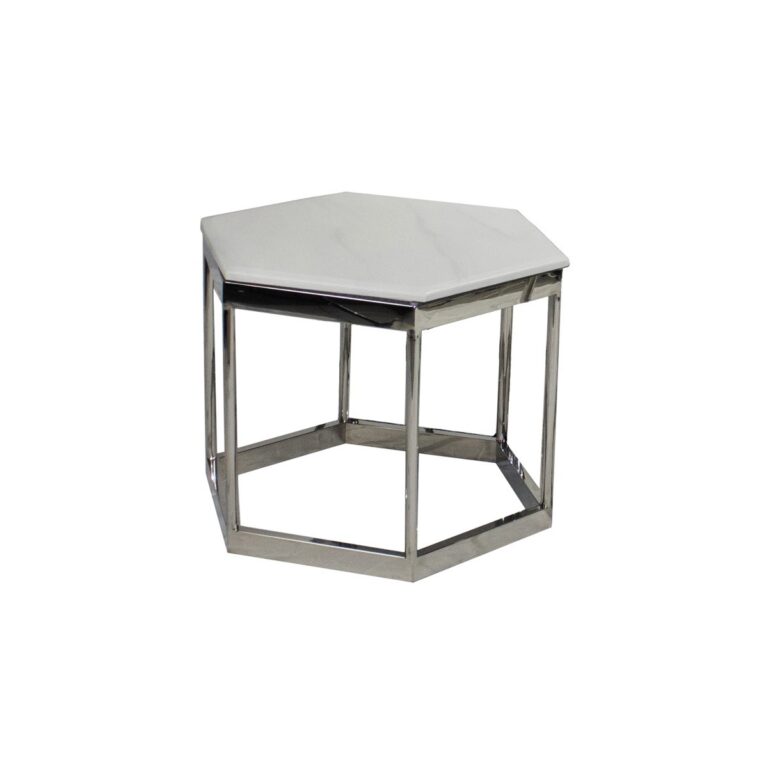ASHLEY CT OCTAGON FRAME + WHITE MARBLE TOP